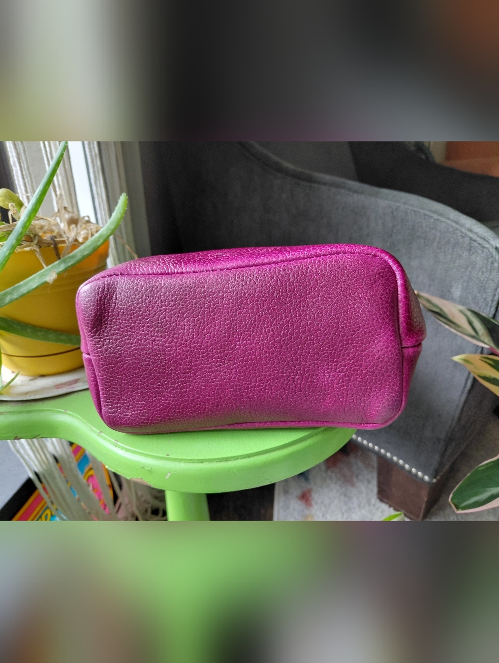 Portland Leather Orchid Cosmetic Pouch - No Longer On Website - Picture 4 of 4